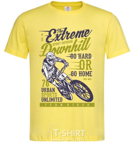Men's T-Shirt The Extreme Downhill cornsilk фото