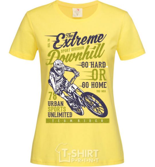 Women's T-shirt The Extreme Downhill cornsilk фото