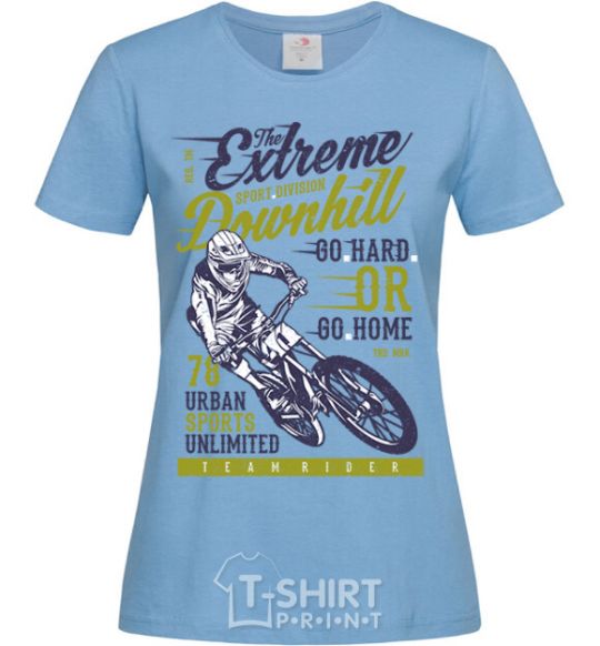 Женская футболка The Extreme Downhill Голубой фото