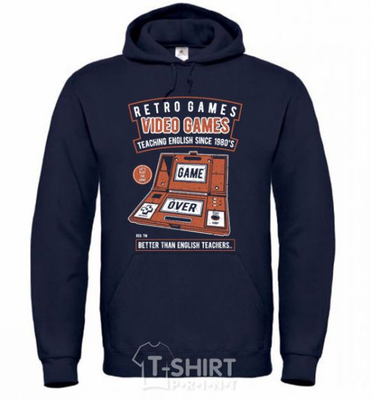 Men`s hoodie Video Games navy-blue фото