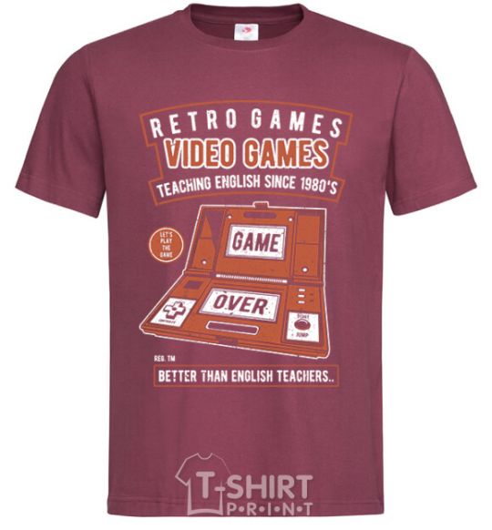 Men's T-Shirt Video Games burgundy фото