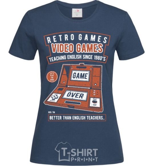 Women's T-shirt Video Games navy-blue фото