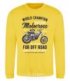 Sweatshirt Vintage Motocross yellow фото