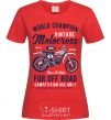 Women's T-shirt Vintage Motocross red фото