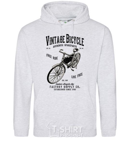 Men`s hoodie Vintage Bicycle sport-grey фото
