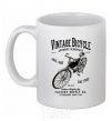 Ceramic mug Vintage Bicycle White фото