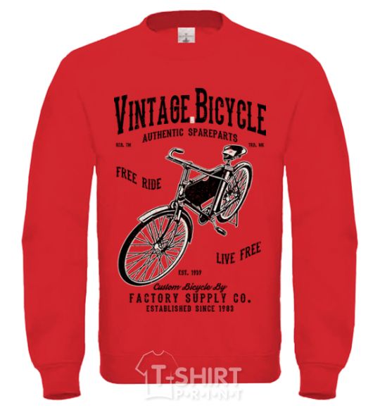 Sweatshirt Vintage Bicycle yellow фото