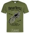 Мужская футболка Vintage Bicycle Оливковый фото