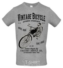 Men's T-Shirt Vintage Bicycle grey фото