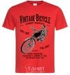Мужская футболка Vintage Bicycle Красный фото