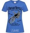 Women's T-shirt Vintage Bicycle royal-blue фото