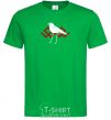 Men's T-Shirt A white bird kelly-green фото