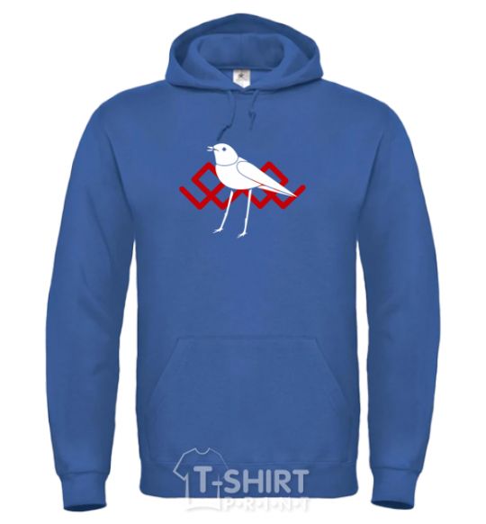 Men`s hoodie A white bird royal фото