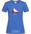 Women's T-shirt A white bird royal-blue фото