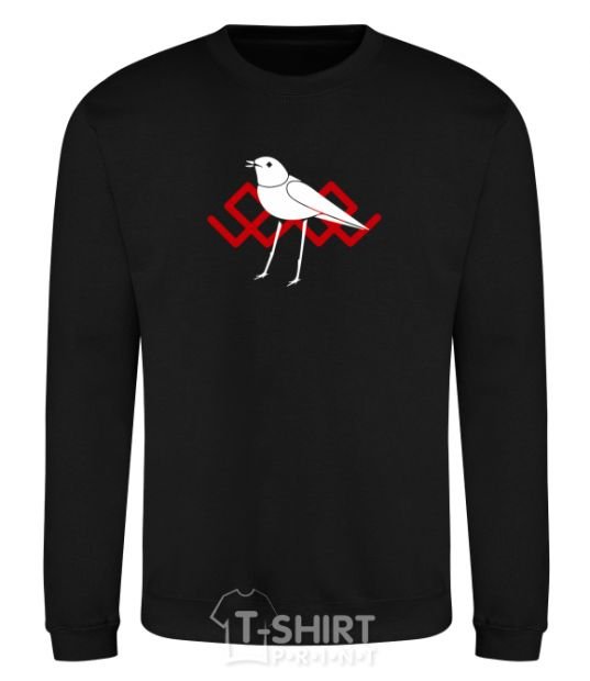 Sweatshirt A white bird black фото