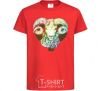 Kids T-shirt Aries zodiac sign red фото