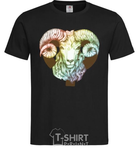 Men's T-Shirt Aries zodiac sign black фото