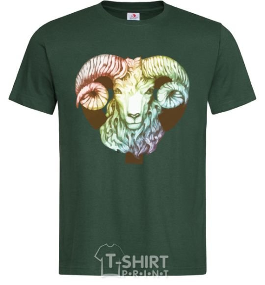 Men's T-Shirt Aries zodiac sign bottle-green фото