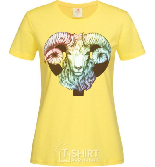 Women's T-shirt Aries zodiac sign cornsilk фото