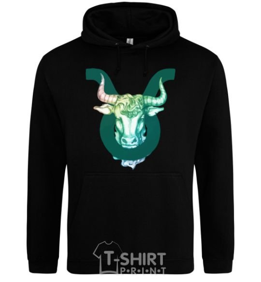 Men`s hoodie Taurus zodiac sign black фото