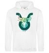 Men`s hoodie Taurus zodiac sign White фото