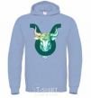 Men`s hoodie Taurus zodiac sign sky-blue фото