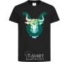 Kids T-shirt Taurus zodiac sign black фото