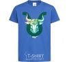 Kids T-shirt Taurus zodiac sign royal-blue фото