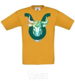 Kids T-shirt Taurus zodiac sign cornsilk фото