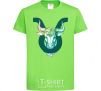 Kids T-shirt Taurus zodiac sign orchid-green фото