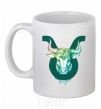 Ceramic mug Taurus zodiac sign White фото