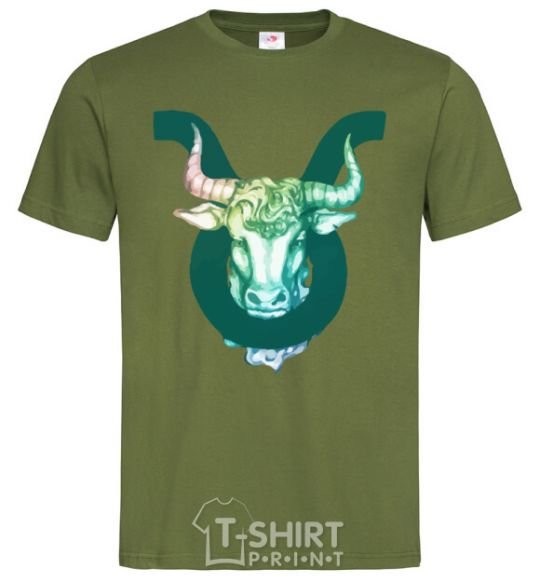 Men's T-Shirt Taurus zodiac sign millennial-khaki фото