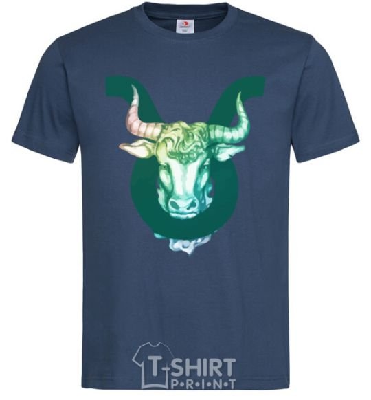 Men's T-Shirt Taurus zodiac sign navy-blue фото