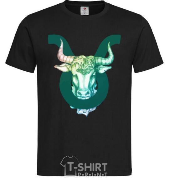 Men's T-Shirt Taurus zodiac sign black фото