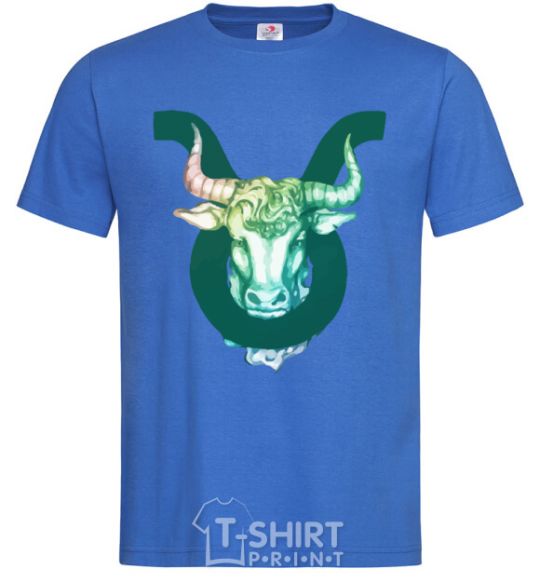 Men's T-Shirt Taurus zodiac sign royal-blue фото