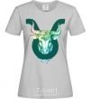 Women's T-shirt Taurus zodiac sign grey фото