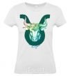 Women's T-shirt Taurus zodiac sign White фото