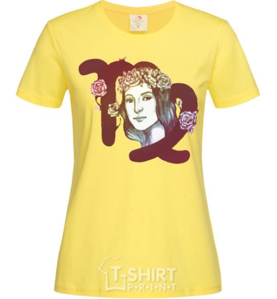 Женская футболка Дева знак зодиака Лимонный фото