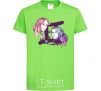 Kids T-shirt Gemini zodiac sign orchid-green фото