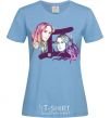 Women's T-shirt Gemini zodiac sign sky-blue фото