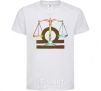 Kids T-shirt Libra zodiac sign White фото