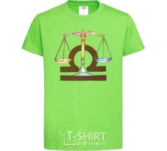 Kids T-shirt Libra zodiac sign orchid-green фото