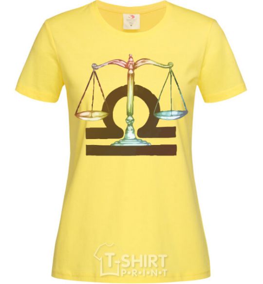 Women's T-shirt Libra zodiac sign cornsilk фото