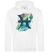 Men`s hoodie Pisces zodiac sign White фото