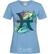 Women's T-shirt Pisces zodiac sign sky-blue фото