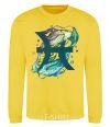 Sweatshirt Pisces zodiac sign yellow фото