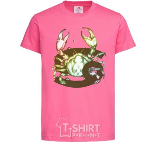 Детская футболка Рак знак зодиака Ярко-розовый фото