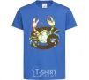 Kids T-shirt Cancer zodiac sign royal-blue фото