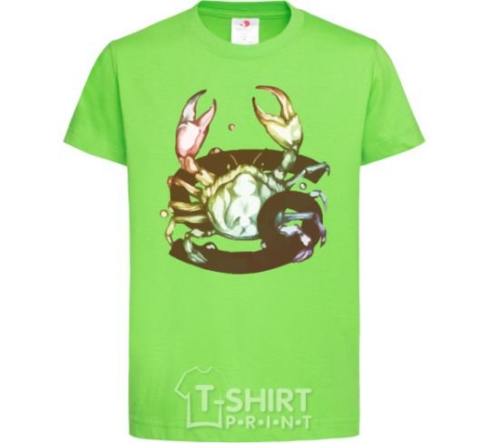 Kids T-shirt Cancer zodiac sign orchid-green фото