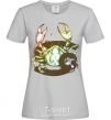 Women's T-shirt Cancer zodiac sign grey фото